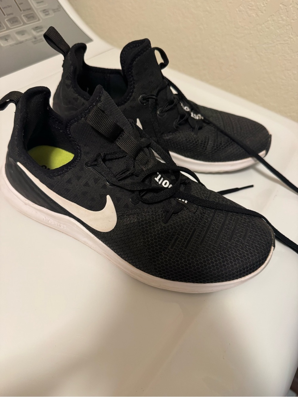 Nike Kids Black and White Knit Sneakers